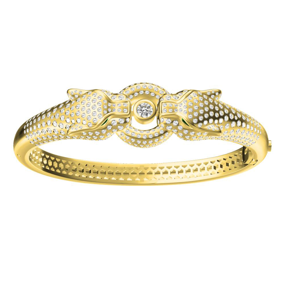 KDY-Z2813308 double leopard head bracelet