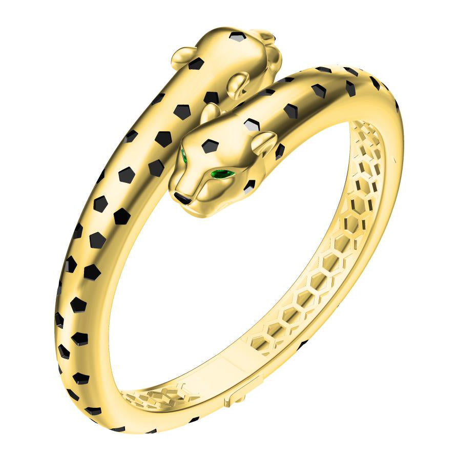 KDY-M2986723 leopard print double leopard head bracelet