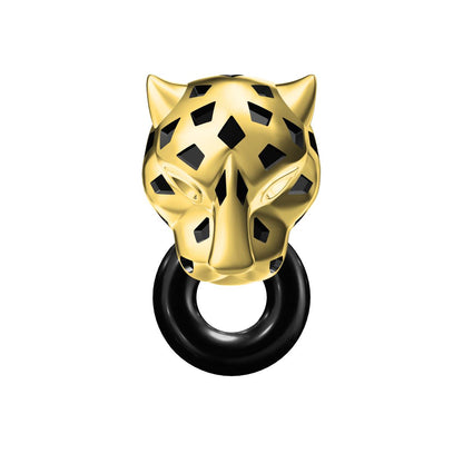 KDY-B2665976 bite circle leopard head pendant