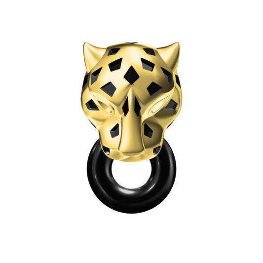 KDY-B2665976 bite circle leopard head pendant