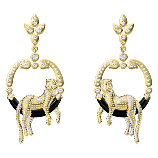KDY-J6572070 leopard lying hoop meniscus leopard earrings