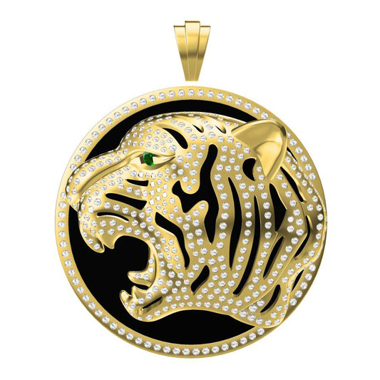 KDY-Q3323267 large tag side tiger pendant