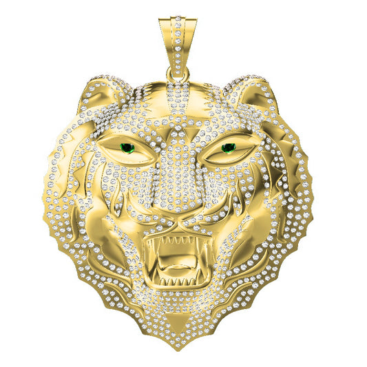 KDY-J7245570 large tag front tiger pendant