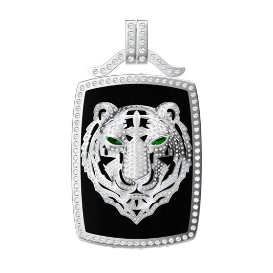 KDY-S4855211 large tag square tiger front tiger pendant