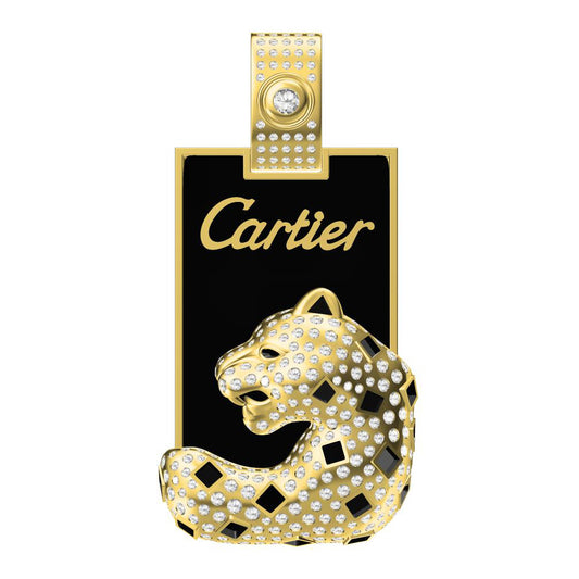 KDY-Q8361288 large tag LOGO leopard pendant