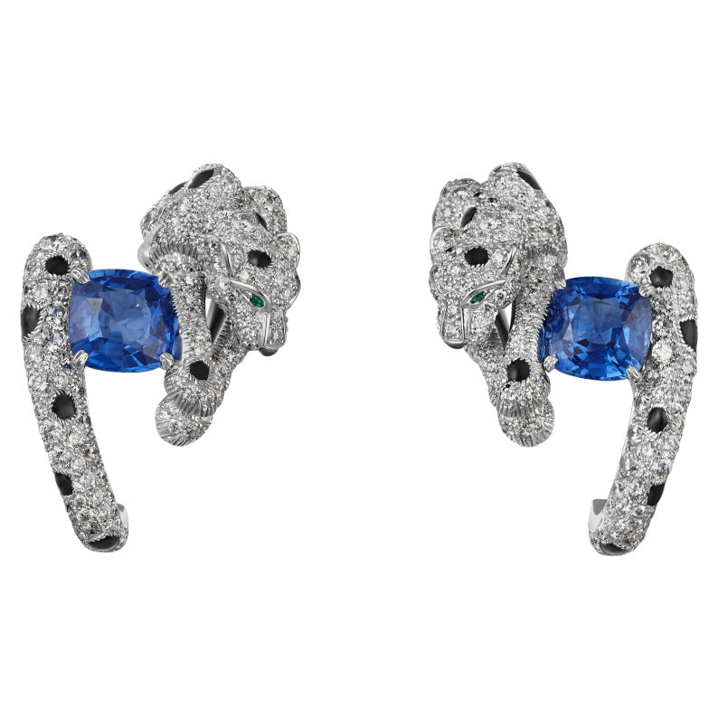 KDY-H8000664 Diamond Leopard Earrings and Ear Clips