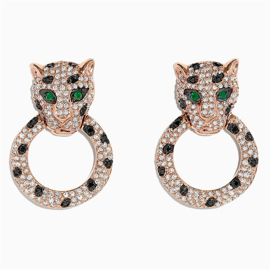 KDY-NG485470 bite circle leopard earrings