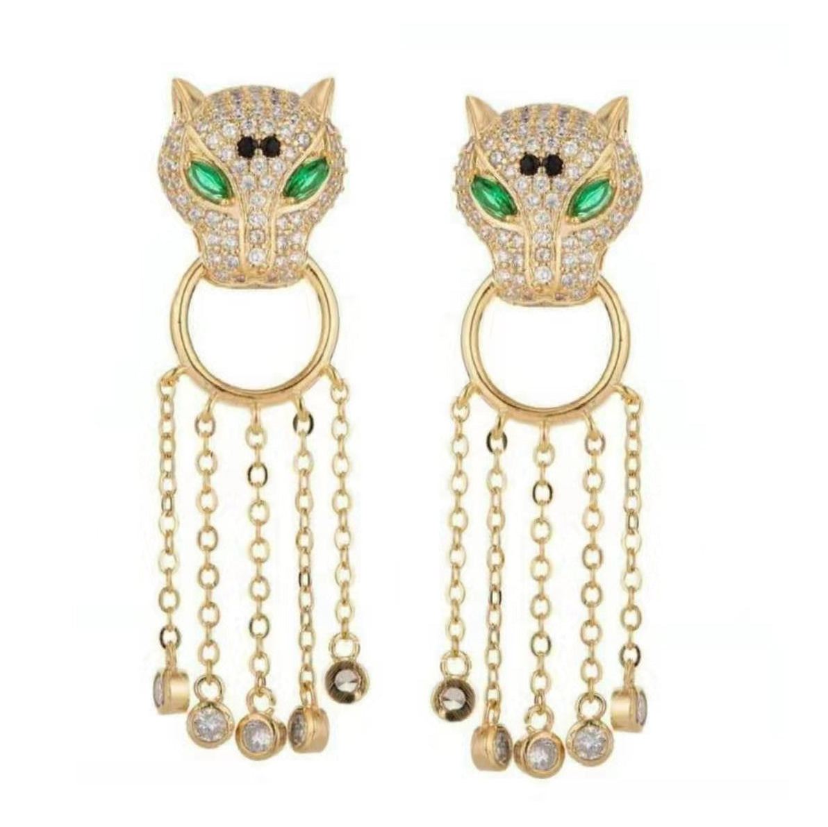 KDY-N3405916 bite circle leopard earrings 2