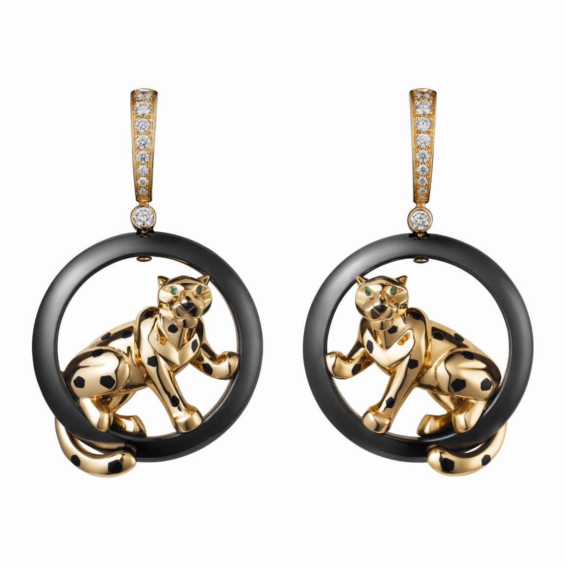 KDY-N8504200 leopard lying hoop full body leopard earrings