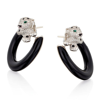 KDY-H8000073 Two-Legged Leopard Earrings