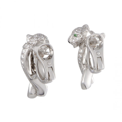 KDY-N8288693 small full diamond wishbone leopard earrings