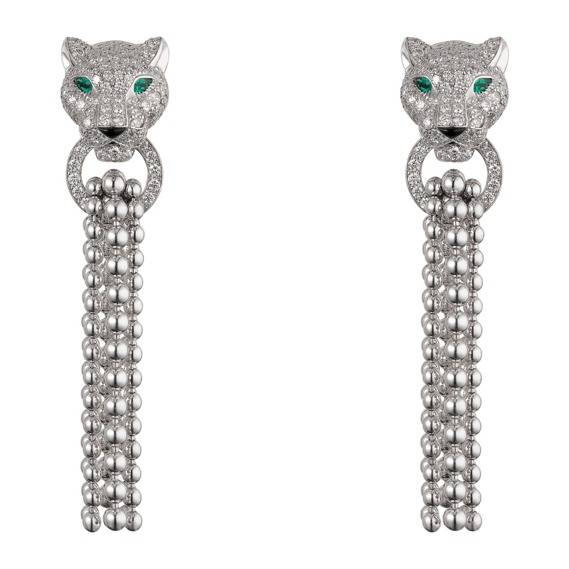 KDY-N8515073 full diamond leopard head bite hoop earrings