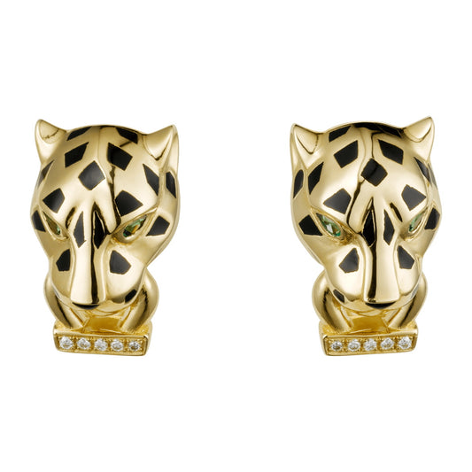 KDY-B8044700 leopard head bite round line leopard ear slap ear clip earrings