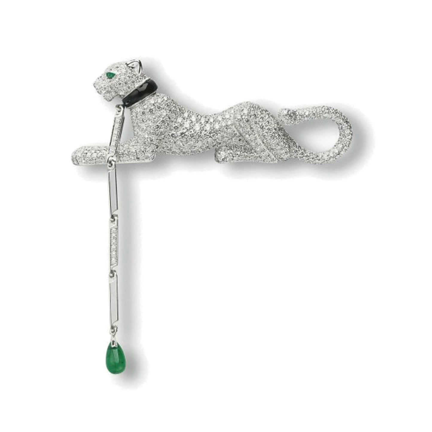 KDY-O1942653 Diamond Leopard Brooch