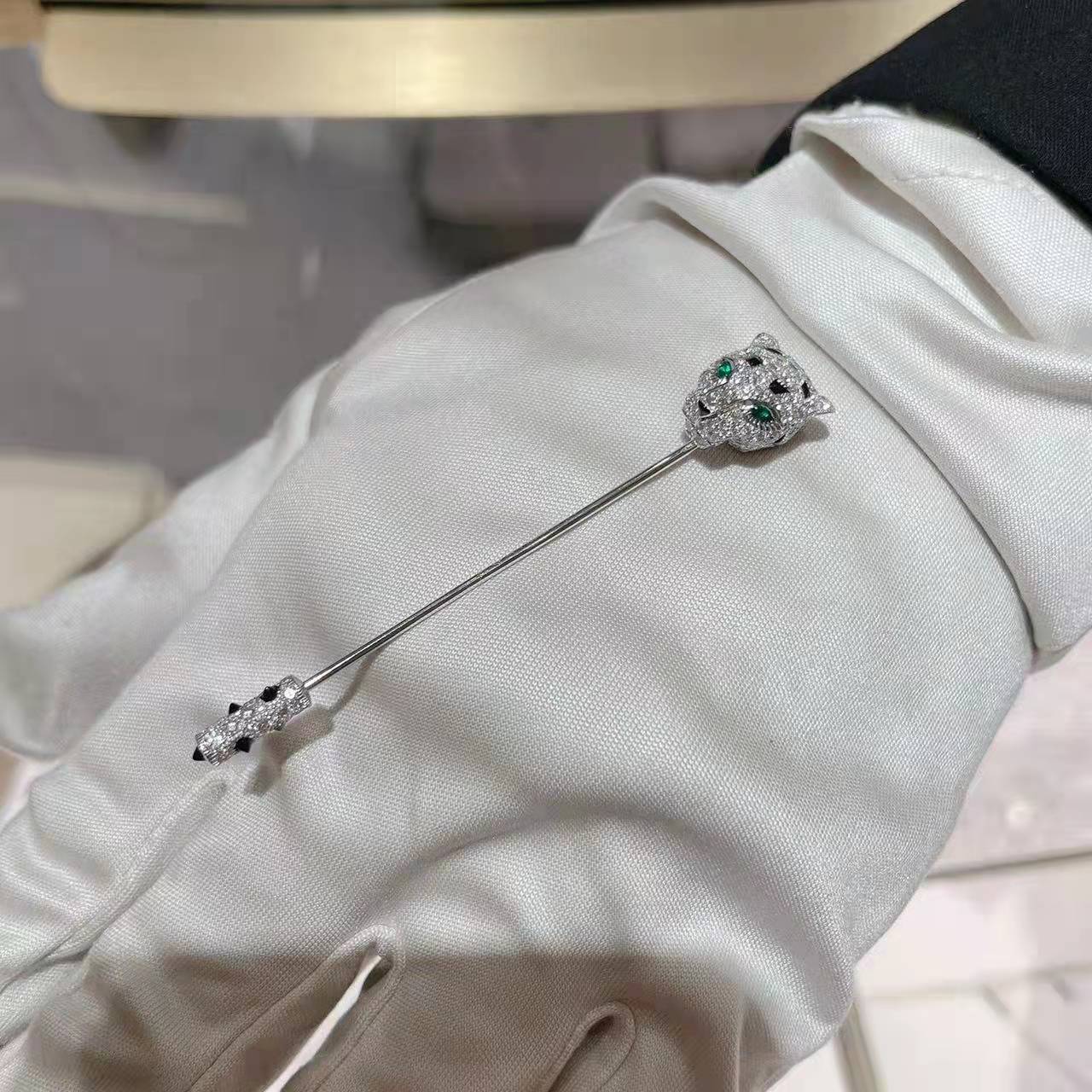 KDY-N5300310 leopard head brooch