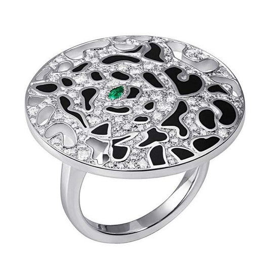 KDY-N4227800 Leopard full diamond ring