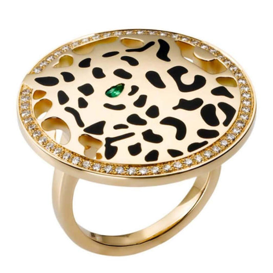 KDY-E1909327 disc leopard ring