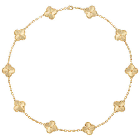 VCARP3JJ00 Approximately 15mm four-leaf clover ten-flower necklace chain length 42cm