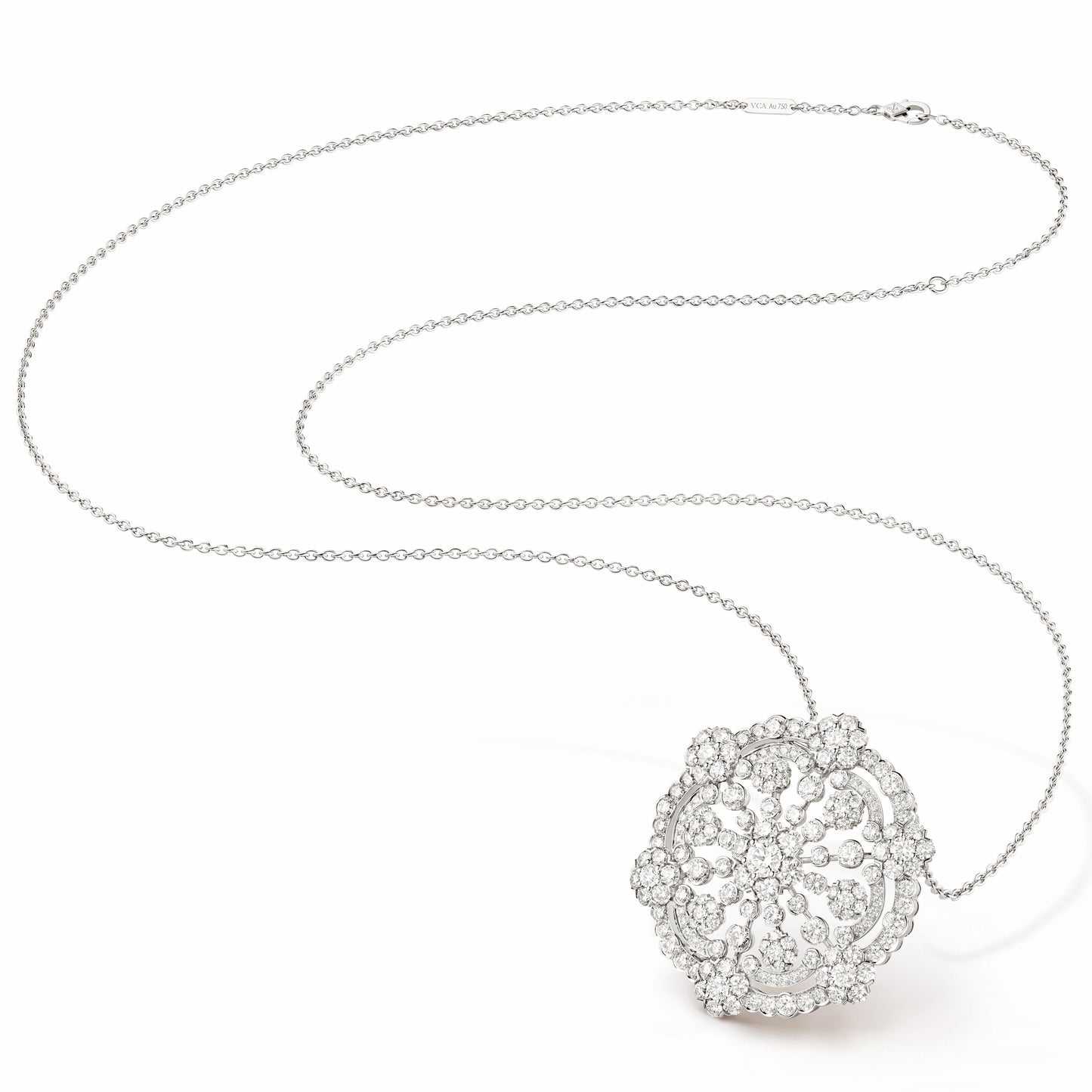 VCARP39900 six-circle one-flower brooch pendant