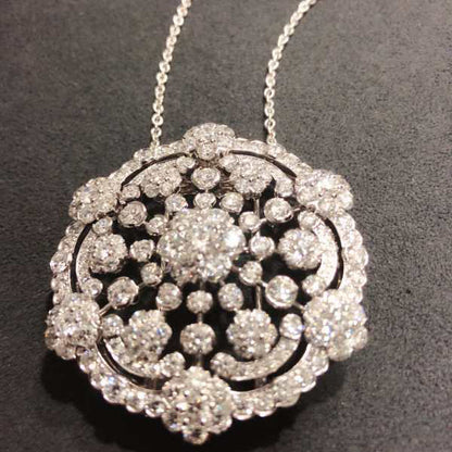 VCARP39900 six-circle one-flower brooch pendant