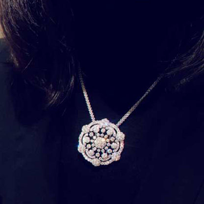 VCARP39900 six-circle one-flower brooch pendant