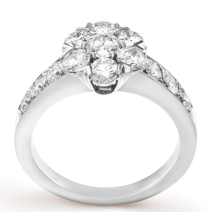 VCARA47400 large size six circumferences and one flower ring 13#