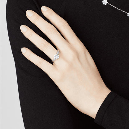 VCARA47100 small size six circumferences and one flower ring 13#