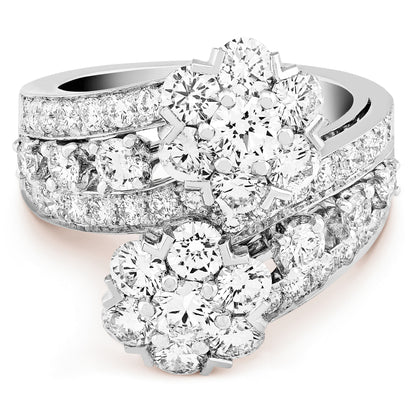 VCARO3RP00 six-circle one-flower double-headed diamond twisted arm ring