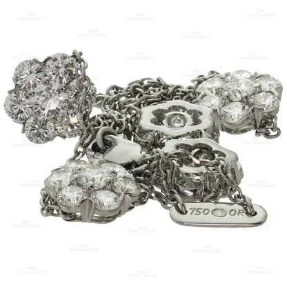 VCARA47600 About 10mm large V-shaped snowflake six claws, six circumferences and one 5 flower necklace