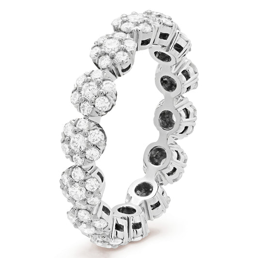 VCARO9VB00 Six circumferences and one flower full of diamond rings