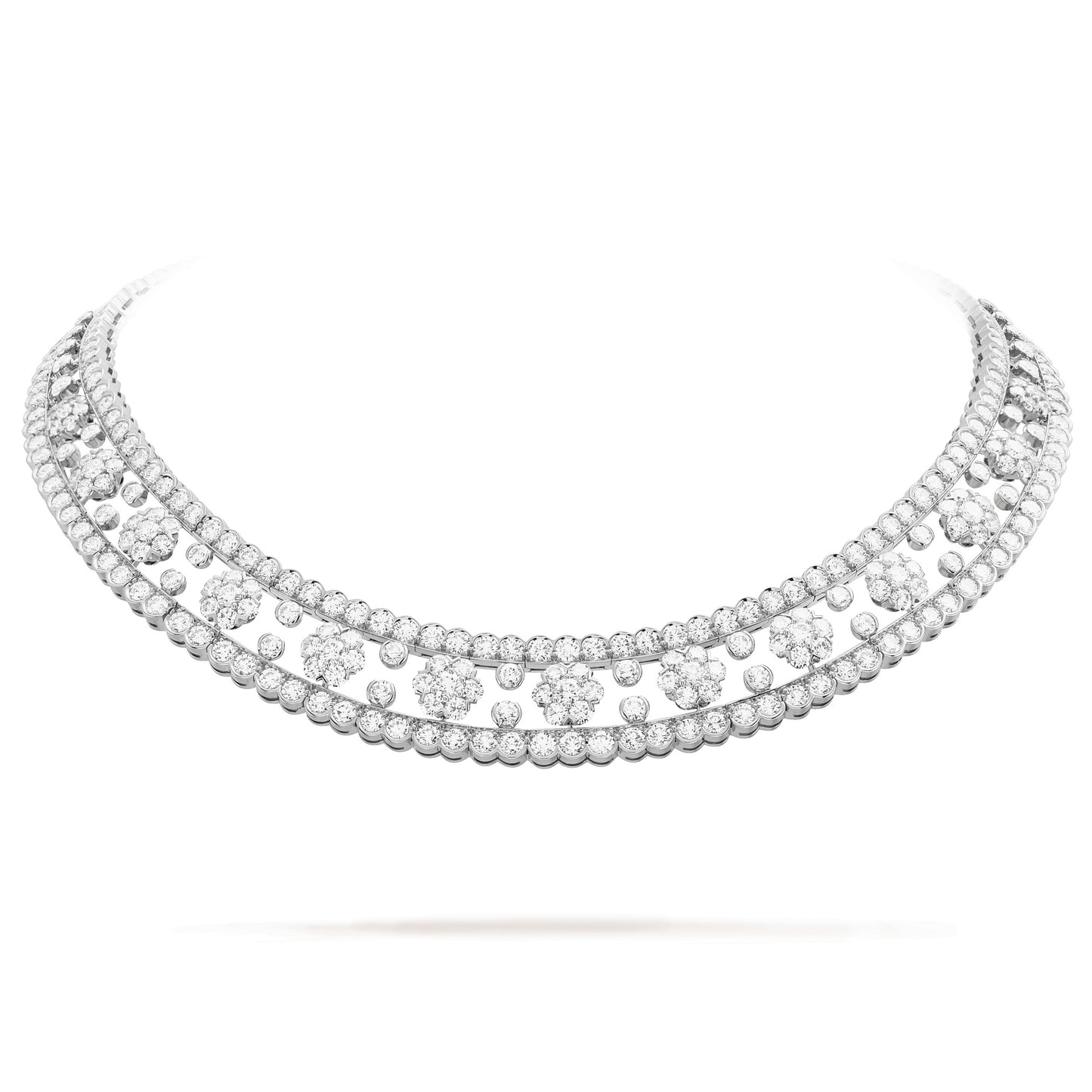 VCARO3RI00 Six circumferences and one plum blossom diamond necklace