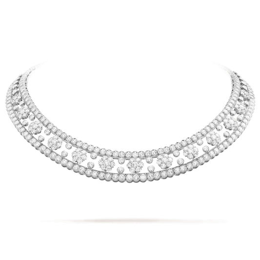 VCARO3RI00 Six circumferences and one plum blossom diamond necklace