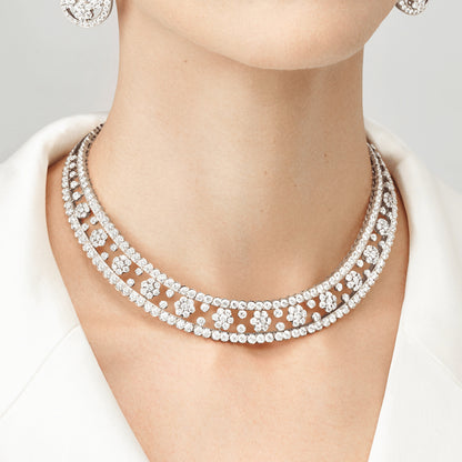 VCARO3RI00 Six circumferences and one plum blossom diamond necklace