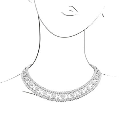 VCARO3RI00 Six circumferences and one plum blossom diamond necklace