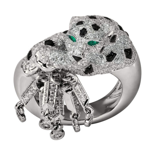 KDY-H4275600 Two-Legged Leopard Ring