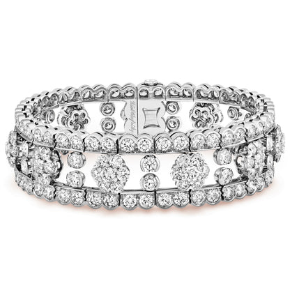 VCARO3RH00 six circumferences and one flower full of diamond bracelet 18#