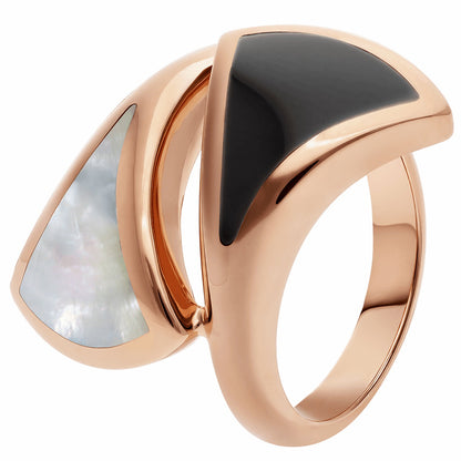 BGL-AN857955 fan-shaped skirt, fan and trumpet style light gold white shell ring