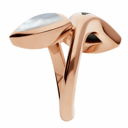 BGL-AN857955 fan-shaped skirt, fan and trumpet style light gold white shell ring