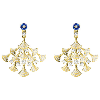 BGL-OR877256 horn earrings scalloped fan skirt
