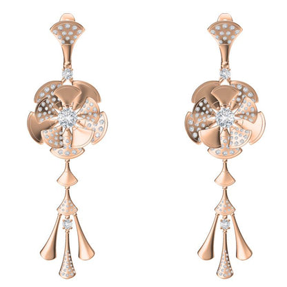 BGL-OR469639 fan-shaped long ear clip large set of windmill earrings