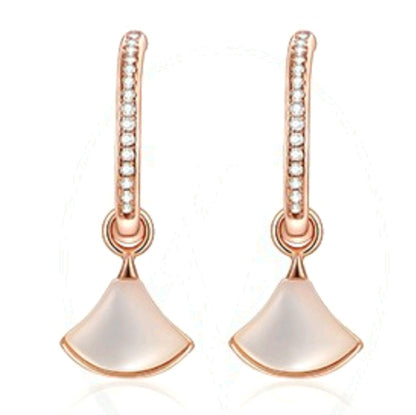 BGL-OR563107 fan style agate earrings fan shaped skirt earrings