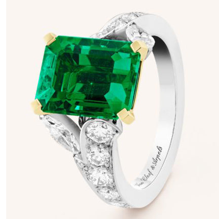 VCARP5G300 octagonal gemstone ring 14#