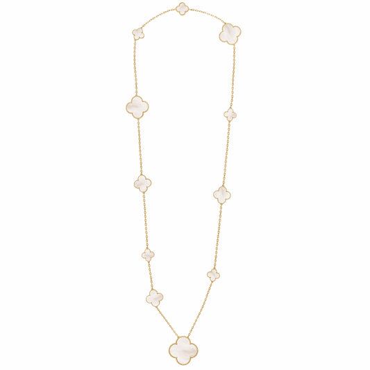 VCARD79500 four-leaf clover 11 flower necklace 15/20/25MM30MM