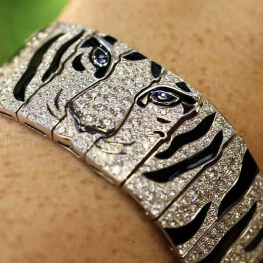 KDY-N1419730 tiger face and leopard face bracelet