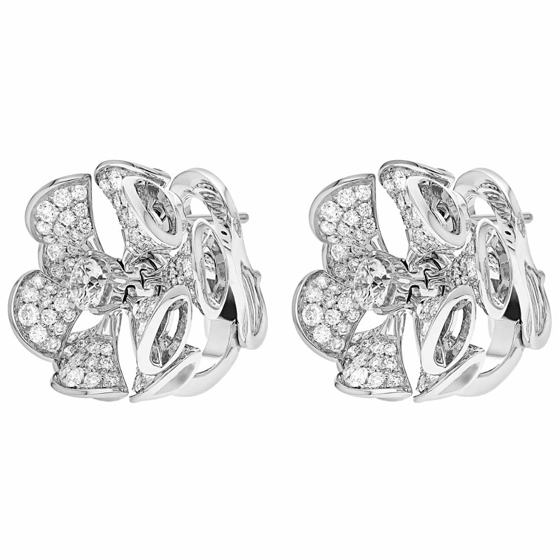 BGL-350785-OR857273 fan-shaped windmill fully inlaid small fan earrings