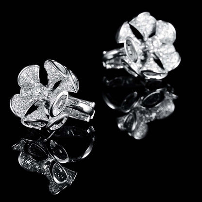 BGL-350785-OR857273 fan-shaped windmill fully inlaid small fan earrings