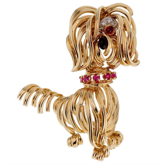 VCA8065497 Golden Retriever Poodle Brooch