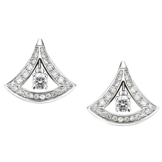 BGL-354194 fan-shaped hollow fan skirt earrings