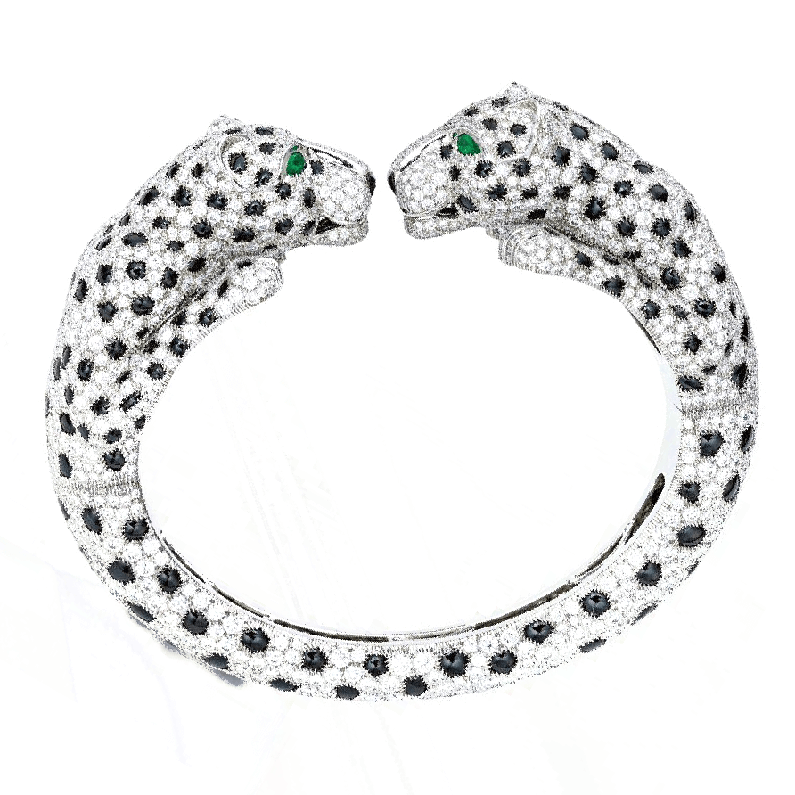 KDY-S1740288 double-headed leopard open bracelet