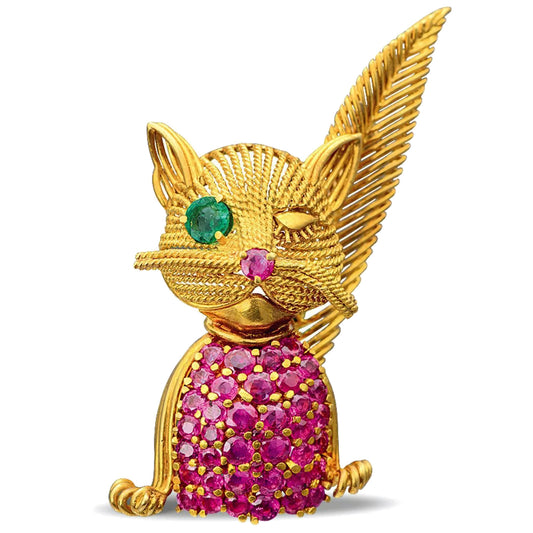 VCA61067783 cat brooch